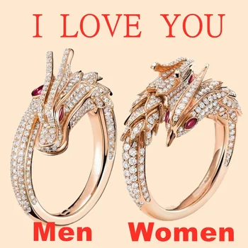 Dragon a Phoenix Krúžky Lacné Módne Šperky Indie Šperky Prstene pre Ženy Veľkoobchod Šperky, Zásnubné Prstene pre Ženy Milujú