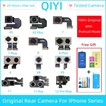 QIYI Originálne Zadný Fotoaparát Pre iPhone 6 7 8 Plus X XR XS 11 12 PRO MAX Zadný Fotoaparát Pre X XS XR Fotoaparát S Režime zobrazenia na Výšku