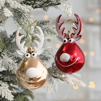 2 ks Vianočné Ozdoby Plastové Elk Gule Vianočný Strom Visí Čačky Prívesok Vianočné Domova Nový Rok