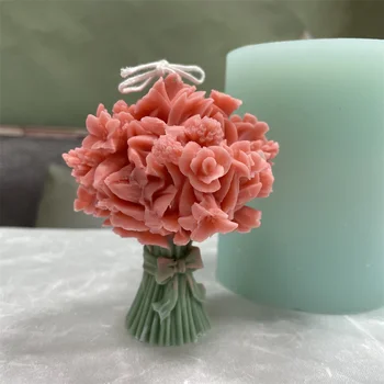 3D Ruže Kvet Silikónové Formy Plavidlá Kytice Vonné Sviečky Mydlo Omietky, Živice, Takže Nástroj pre Valentines Darčeky, Dekorácie