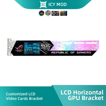 Prispôsobiteľné LCD grafický procesor (GPU) Držiak RGB VGA, Podpora Zobrazenia Teploty Detekcie ROG Horizontálne Video Držiteľa Karty 5V/12V AURA SYNC MOD