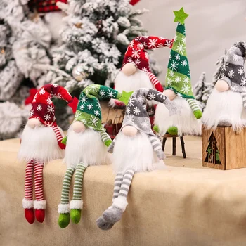 Svetelné Trpaslík Anonymný Bábika Pletené Gnome Vianočné Rudolf Bábika Pre Domácu Atmosféru Vianoce Navidad Natal Nový Rok Dekorácie
