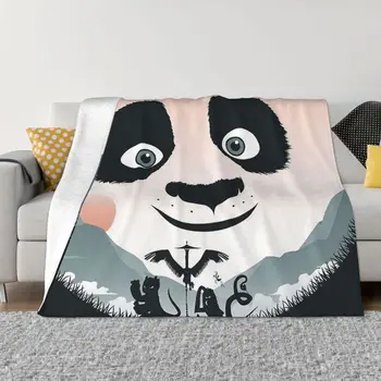 Kung Fu Panda Prikrývky Coral Fleece Oblečenie, Dekorácie Spálňa Posteľná Bielizeň Gauči Prehoz Cez Posteľ