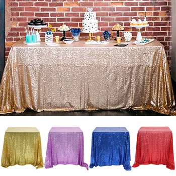 Obdĺžnikový Stôl Kryt Lesk Sequin obrus ružové Zlato / Striebro Obrus pre Svadobné Party Domova Multi-Farby/Veľkosti