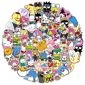 10/30/50/100ks Kawaii Sanrio Cartoon Samolepky pre Dievčatá, Deti Estetické Hello Kitty Kuromi Obtlačky DIY Notebook Fľaša na Vodu Denník