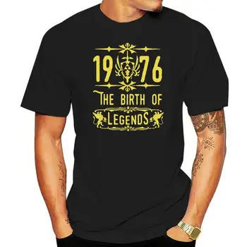 1976 zrodenie Legendy Dizajn Tlačených Bavlny Muž 100% Bavlna Tees Mužov Darček T-Shirt