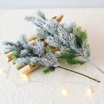 Umelé Cedar Snehu Borovica Pobočiek Vianočný stromček Svadobné Dekorácie Vianoce DIY ploche Obývacia Izba Domácej Kuchyni Umelé Rastliny
