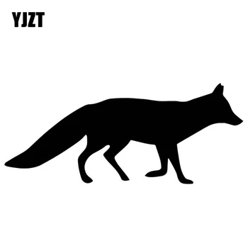 YJZT 15.7 CM*6,6 CM Fox Vzor Vyzdobiť Auto Nálepky, Auto Kufor Príslušenstvo Vinyl Odtlačkový Čierna/Strieborná C4-1690