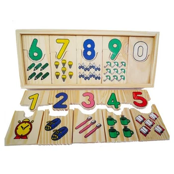 Montessori Hry Deti Matematiku Drevené Hračky Z Detstva Výučby Logaritmickej Zodpovedajúce Doska Doska Digitálne Vzdelávacie Puzzle, Hračky, Darčeky