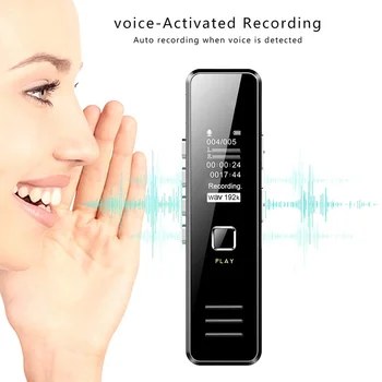 Móda Vodotesné Mini Digital Aktivovaný Hlasový Záznamník hlasový záznam Zvuku záznam Zvuku MP3 prehrávač Zariadenia
