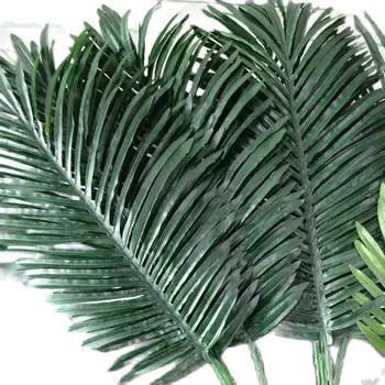 10pcs Umelé Listy Simulácia Rastliny Falošné Palmový List Zelene pre Kvetinový Aranžmán Príslušenstvo Časť