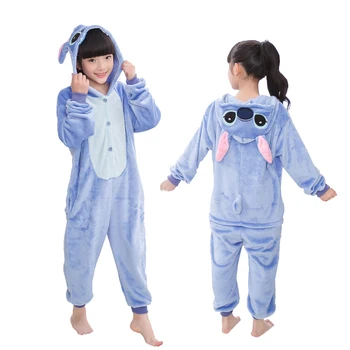 Deti Steh Kigurumi Pyžamo Chlapec Dievča Anime Celkovo Panda Pijama Onesie Deti Detské Kostýmy Zimné Zvierat Sleepwear Cosplay