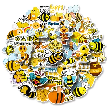 Šťastný Bee Nálepky Roztomilý Estetické Nálepky