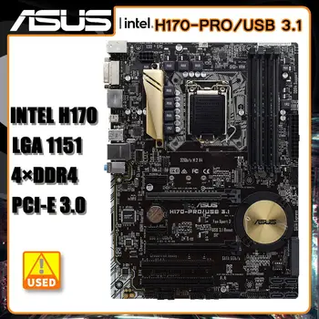 1151 základná Doska ASUS H170-PRO/USB3.1 Doske LGA 1151 DDR4 Intel H170 64GB M. 2 USB3.1 PCI-E 3.0 ATX Pre Core i3-6100 procesory