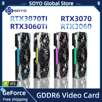 SOYO Grafická Karta 1650 1660Super 2060 3060 3070Ti GDDR6/GDDR6X 8G 12G Originálne Nové Herné grafická Karta NVIDIA Pre Počítač, grafický procesor (GPU)