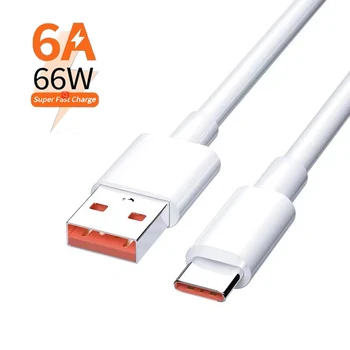 1PC 1/1.5 mile 6A 66W USB Typ-c Super Rýchle Nabíjanie Kábel Pre Smartphone Nabíjačku Hot Predaj