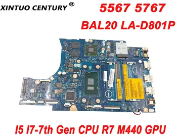 BAL20 LA-D801P základná doska pre Dell inspiron 15-5567 5767 notebook doska s I5, I7-7. Gen CPU R7 M440 GPU DDR4 100% testované