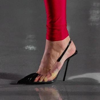 Ženy, Super Vysoké Topánky Čerpadlá Tenké Podpätky Ukázal Prst Black Fashion Ručné Ženy Sandále Doprava Zadarmo Dámske Topánky