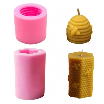 3D Včelieho Plástu, Sviečka, Silikónové Formy Tortu Fondant Pečenie Formy Domáci včelí vosk Mydlo Pastelka Vosku, Úle, Sviečky, Takže Supplie