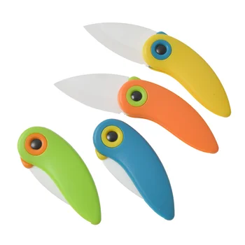 Prenosný Mini Keramické Vták Nožom Vrecko Na Skladací Nôž Tvorivé Krájač Zeleniny, Kuchynský Nástroj Roztomilý Papagáj Nôž