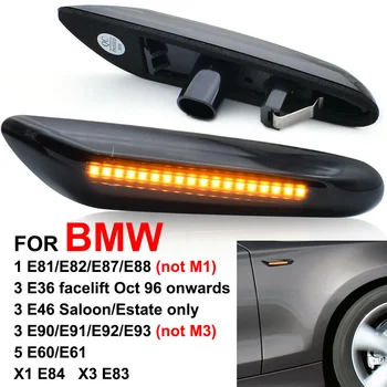 E82 Bočné Obrysové Svetlá E87 E90 E92 PMMA 12V E60 Pre BMW LED Svetlo Strane Indikátor Dymu 1 Pár Odolné Praktické