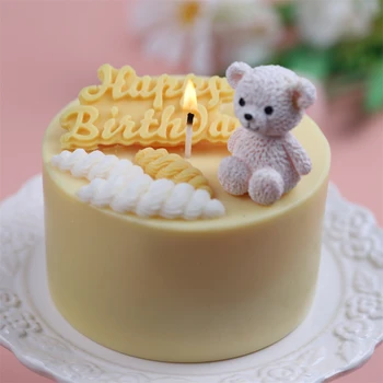 Silikónové 3D Happy Birthday Písmená Numers Formy Na Ľad Jelly Čokoláda Plesne Krém laminované okraji Cake Zdobenie Nástroj