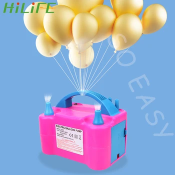 HILIFE Balón Nafukovacím Čerpadla EÚ Zapojte Elektrický Vzduchu Ventilátor Kompresor Vysoký Výkon Dve Trysky Globos Stroj pre Svadby, Narodeniny