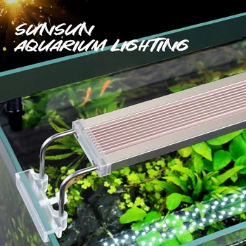SUNSUN ADE Akvárium LED Svetlo akvárium Clip-on Lampa s Rozšíriteľný Zátvorkách Ultra Tenké Hliníkové Osvetlenie pre Sladkovodné Nádrže