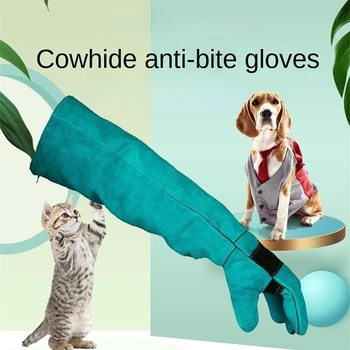 Dlho Cowhide Rukavice Anti-scratch kožené rukavice 60/45 cm ochranné Rukavice, Rukavice Včelárske Ultra Dlhé Kožené Proti Poškriabaniu