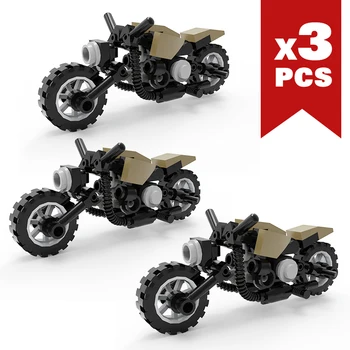 MOC Cross-country Rýchlosť Motocykla Pretekárske Auto Meste Vojenskej Údaje stavebným Mini Hračky Vozidla Tehly Hračky pre Deti,