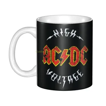 AC DC Heavy metalu Hrnčeky Osobné Austrálskej Rockovej Kapely Kávy Keramický Hrnček Kreatívny Darček Vonkajšie Práce Camping Pohár