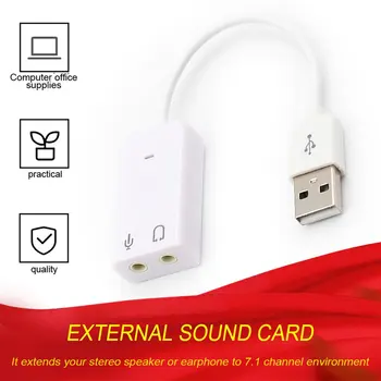Externý USB Zvuková Karta 7.1 Adaptér USB 3D Virtuálny Zvuk Headset Mikrofón s 3,5 mm Jack Pre Notebook PC Prenosný