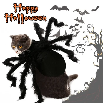 Halloween Pet Spider Oblečenie Šteňa Mačka Horor Simulácia Plyšové Spider Transformácie Party Zdobiť Spider Krídlo Mačka, Pes Kostýmy