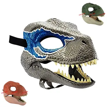 Dragon Dinosaura Maska Otvorené Ústa Latex Horor Dinosaura Pokrývky Hlavy Hnuteľného Halloween Party Cosplay Kostým Pohyblivých Čeľustí Halloween Tvár
