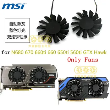 Pôvodný pre MSI N680 N670 N660ti N660 N650ti N560ti GTX Hawk Grafická karta chladiaci ventilátor PLD08010B12HH DC12V 0.35 A