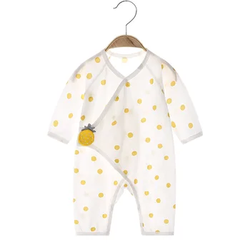 2022 v lete tenké Novorodenca remienky chlapec dievča značkové oblečenie s dlhým rukávom mäkké bavlnené 0-6 mesiac oblečenie Dot dieťa sleepwear