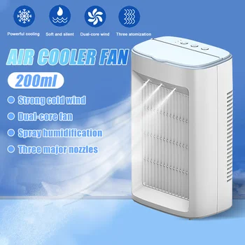 3 v 1 Prenosný Chladič Vzduchu Ventilátorom, Mini USB, klimatizácia Ploche Vzduchu Chladiaci Ventilátor Zvlhčovač Čistička Pre Office Spálne