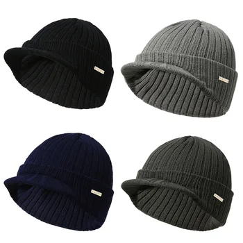Unisex Zimné farbou Pletený Hat Jednoduché prúžok Ženy Dome Lebky Čiapky Mužov vonkajšie módne Teplé clonu spp Z227