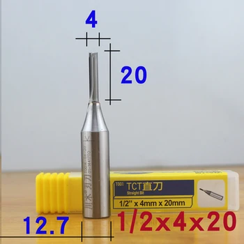 4 mm-8 mm Chuanmu TCT Dvojité ostrie Rovné Nôž Špeciálne pre MDF 1/2 Ramienka（12,7 mm） Orezávanie Stroj