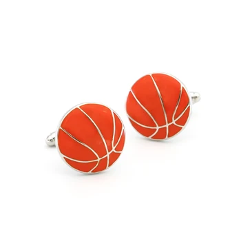Basketbal manžetové Pre Mužov Sport Design Kvality Mosadz Materiál Oranžovej Farby, manžetové gombíky, Veľkoobchod a maloobchod