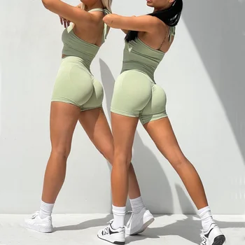 2023 Bezšvíkové Jogging Fitness Okolo Ženy, Joga Nastaviť Športová Podprsenka Vysoký Pás Scrunch Legíny Activewear Cvičenie Oblečenie Oblek