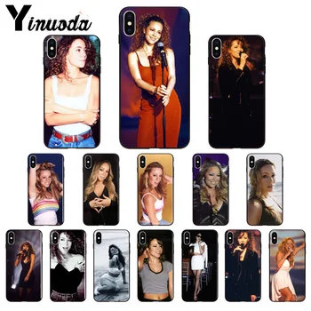 Yinuoda Mariah Carey TPU Soft black Telefón puzdro pre iPhone X XS MAX 6 6 7 7plus 8 8Plus 5 5S SE XR