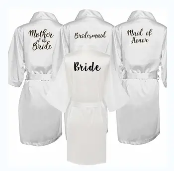 sexy sivá strieborná župan kimono svadobné pyžamo svadobné rúcho bridesmaid, matron maid of honor sestra matka nevesty šaty