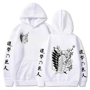 Horúce Japonské Anime Útok na Titan Logo Hoodies Muži Finále Sezóny Titans Útok Cartoon StreetwearSweatshirts