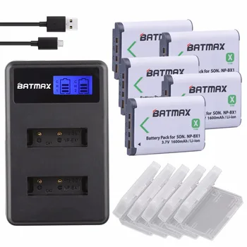 5x NPBX1 bateria NP-BX1 np bx1 Batérie+ LCD Nabíjačka pre Sony DSC RX1 RX100 AS100V M3 M2 HX300 HX400 HX50 HX60 GWP88 AS15 WX350