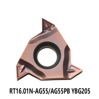 Pôvodné 16IR AG55 AG60 RT16.01N-AG55PB RT16.01N-AG60PB YBG205 Karbidu Vložky pre Vnútorných Závitov spracovanie Nehrdzavejúcej Ocele