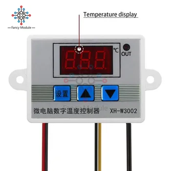 XH-W3002 W3002 AC 110V-220V DC 24V DC 12V Led Digitálne Thermoregulator Termostat Regulátor Teploty Ovládací Prepínač Meter