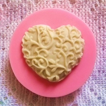 3D Láska Srdce Čipky Tvarované Silikónové Formy DIY Tortu Candel Čokoláda Mydlo Plesní, Plesne Fondant Cukru Umenie Nástroje Na Mydlo, Takže