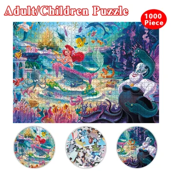 Disney detské Vzdelávacie 500 Kusov Papiera, Skladačky Puzzle, Malá Morská víla Ariel Deti, Dospelých Cartoon Puzzle Hry, Hračky, Darčeky