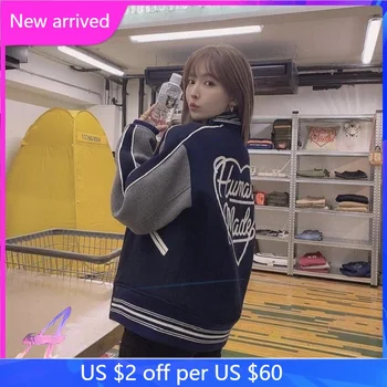 Ľudské Bundy Vyrobené Vysoko Kvalitné Ženy Kačica Lásku Tlač Baseball pánske Zimné Bundy kórejské Oblečenie